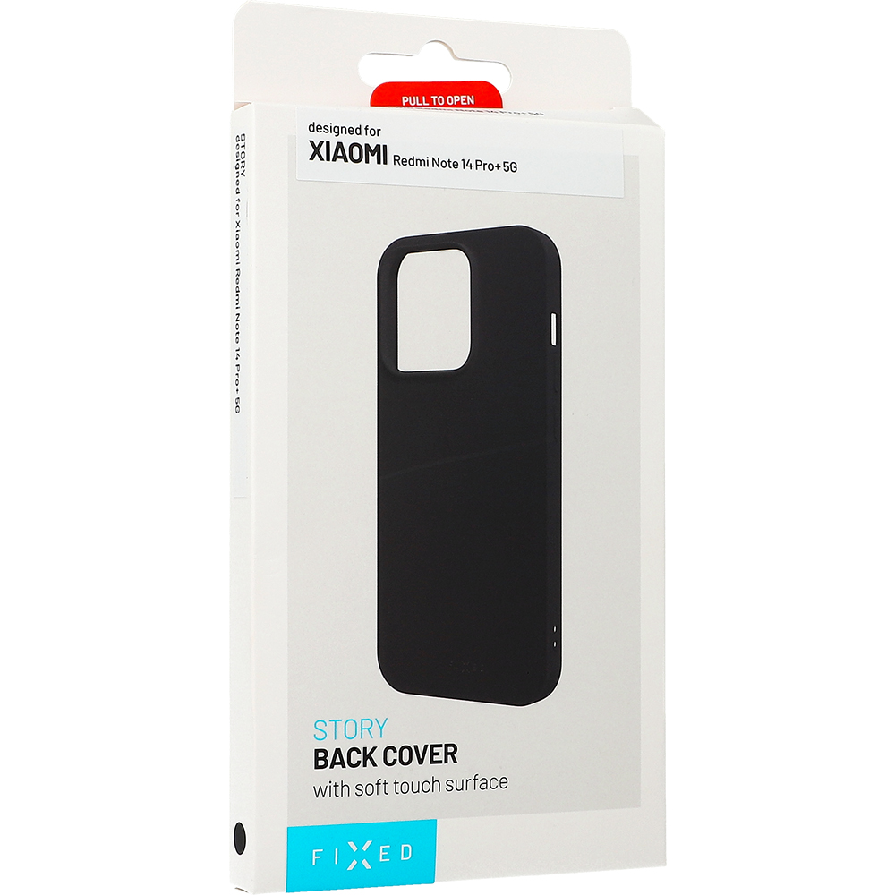 Elastyczne i cienkie etui Fixed Story do Xiaomi Redmi Note 14 Pro Plus 5G, czarne